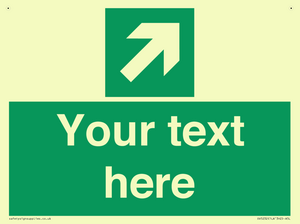 Custom Arrow Top Right Sign